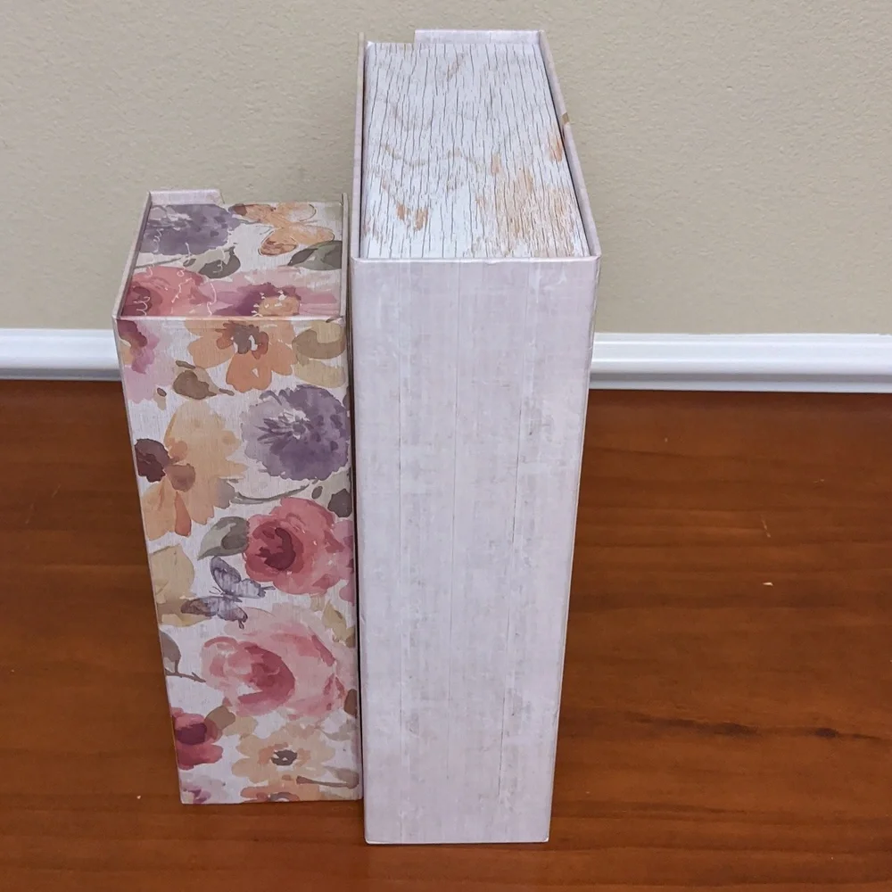 Floral and Gold Love Decorative Boxes Magnetic Closure Valentine's Day Gift
